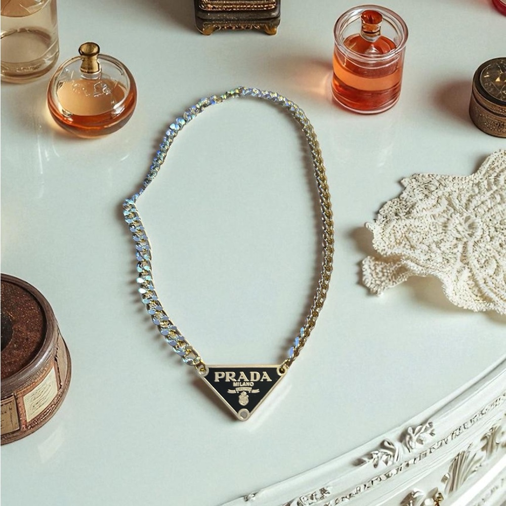 Stainless Steel Cuban Link Zipperpull Necklace - Picture 2 of 10